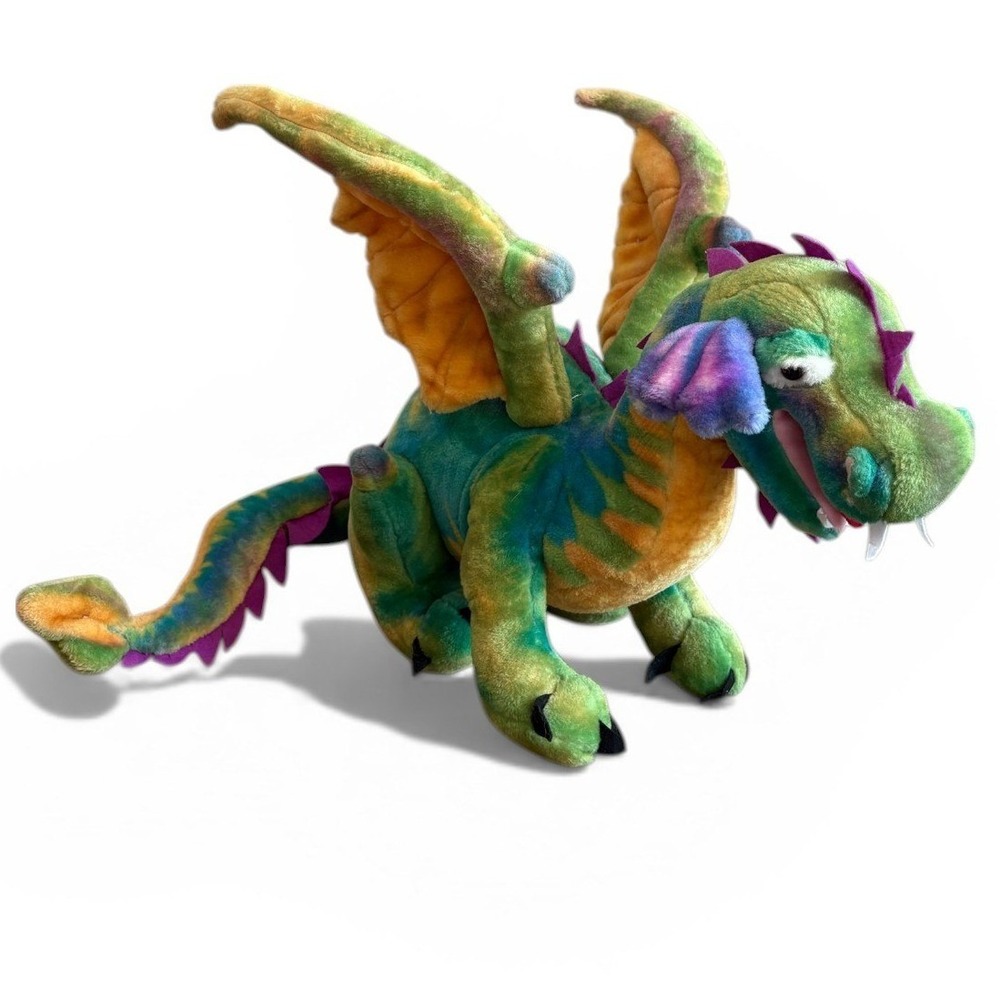 Melissa & Doug Giant Dragon Stuffed Animal Large Plush Green Blue 3‎ Feet Long